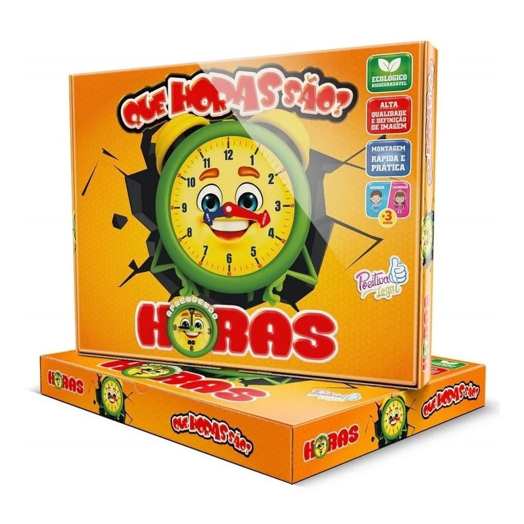 Jogo Infantil Educativo Relógio Didático Aprendendo As Horas | Shopee ...