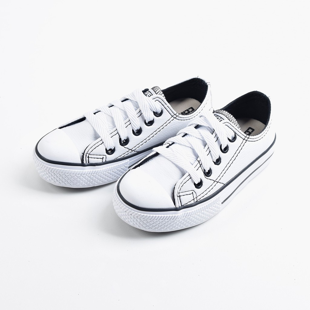 ALL STAR INFANTIL COURO ECO BRANCO - Converse é na Convexo!