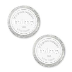 Pó de Embossing Glitterizado Preto e Branco - Mimo - 2 Unids