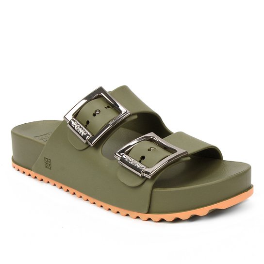 Sandália Birken Feminina Zaxy Partner III Preto Fivela - Original