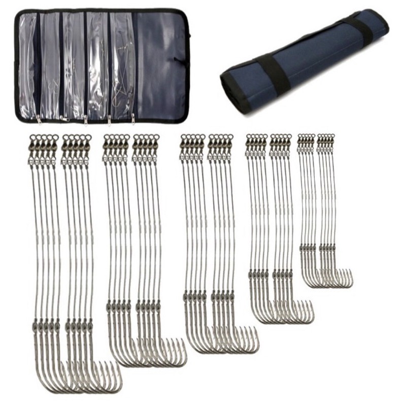 kit Anzol Encastoado Marine Sports 50 pcs - 2/0 ao 6/0