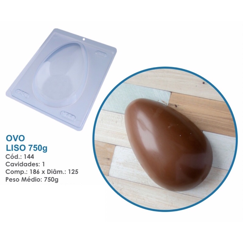 1~10 Forma Simples Ovo Liso 750g 144-(L1) em Acetato BWB Para Bombom e Doces de Chocolate e Confeitaria. em Oferta na Shopee