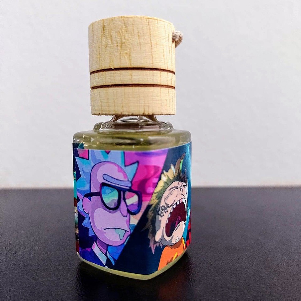 Cheirinho para carro Ricky Morty 4 Lados aromatizador aromas de perfumes importados Geek