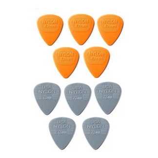 Kit Com 10 Palheta Nylon Jim Dunlop 5 /0.67 E 5/0 .73