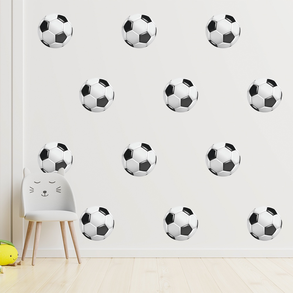 Adesivo de Parede Infantil Bola de Futebol Quarto Criança - 083ir
