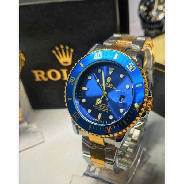 Rolex Submariner Azul Misto linha Gold | Shopee Brasil