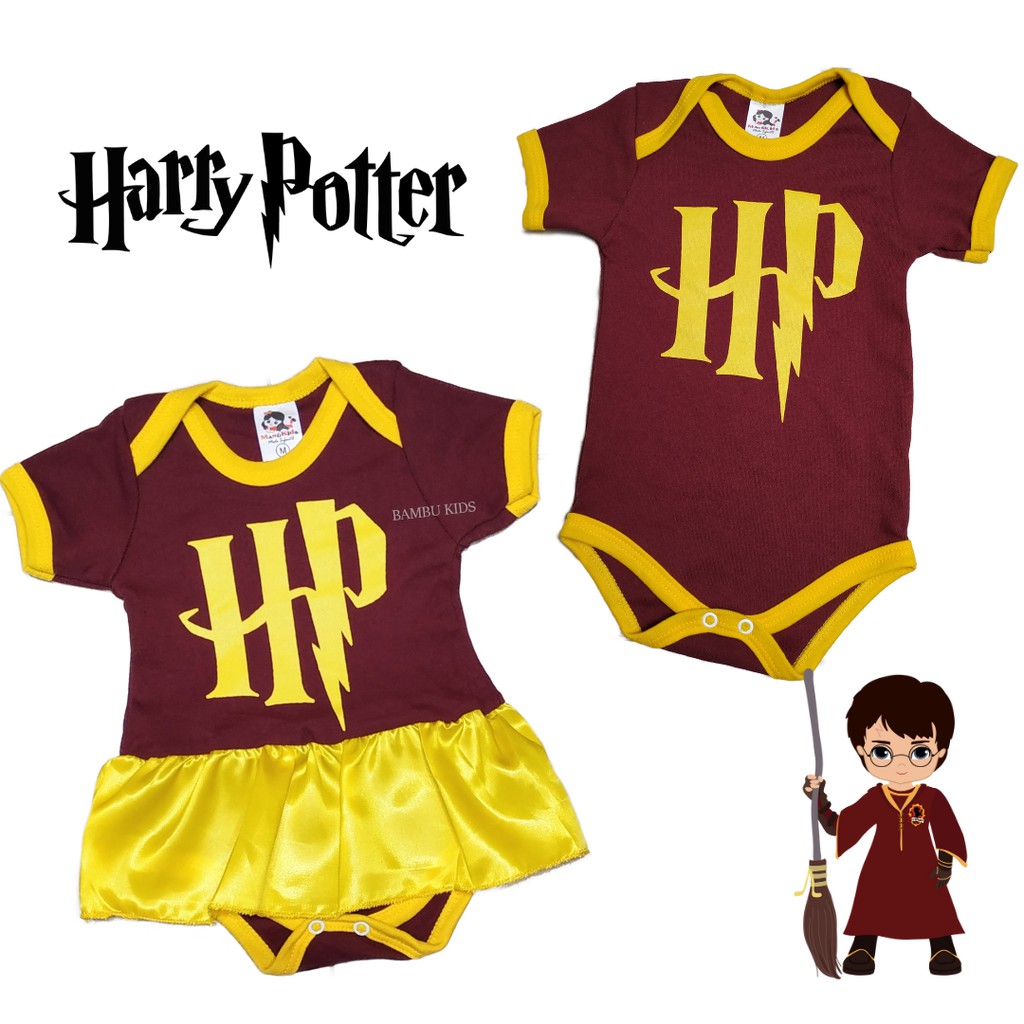 Body Bebe Harry Potter Filme Personagens Mesversario Fantasia Ensaios Fotos Bori Menino Menina Shopee Brasil