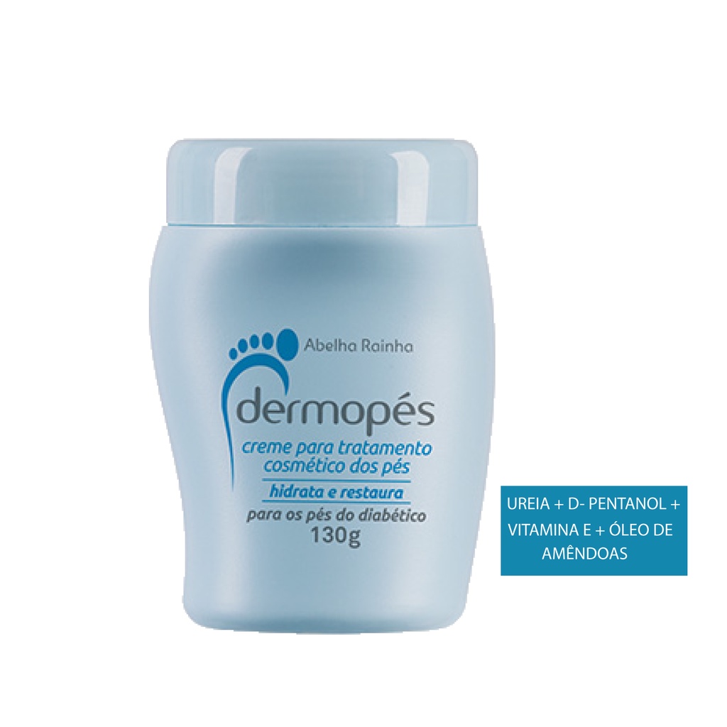 Creme De Tratamento Para Pés Diabético Dermopés - Abelha Rainha 130g em Oferta na Shopee