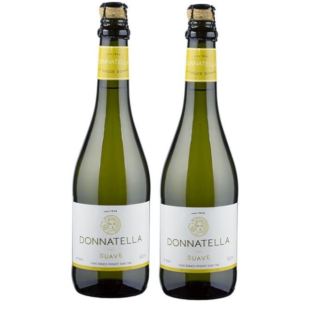 Kit Vinho Donnatella Frisante Branco Suave Fino 660ml 2uni