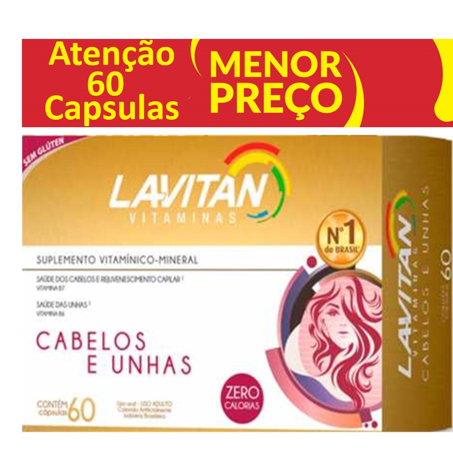 Lavitan Hair Cabelos E Unhas 60 Cápsulas