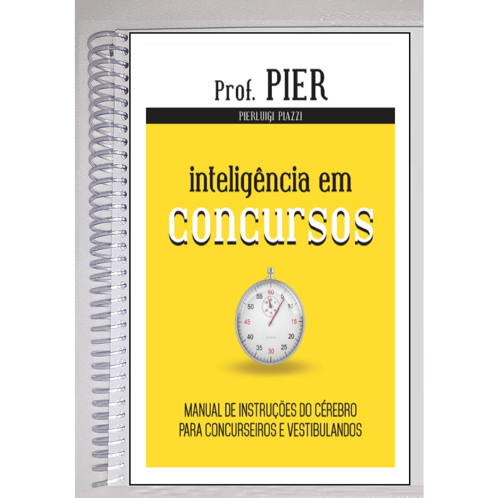 Imagem Inteligência em Concursos - Professor Pierluigi Piazzi   (Encadernado, Tamanho A5, Formato Livreto) Impressão Premium