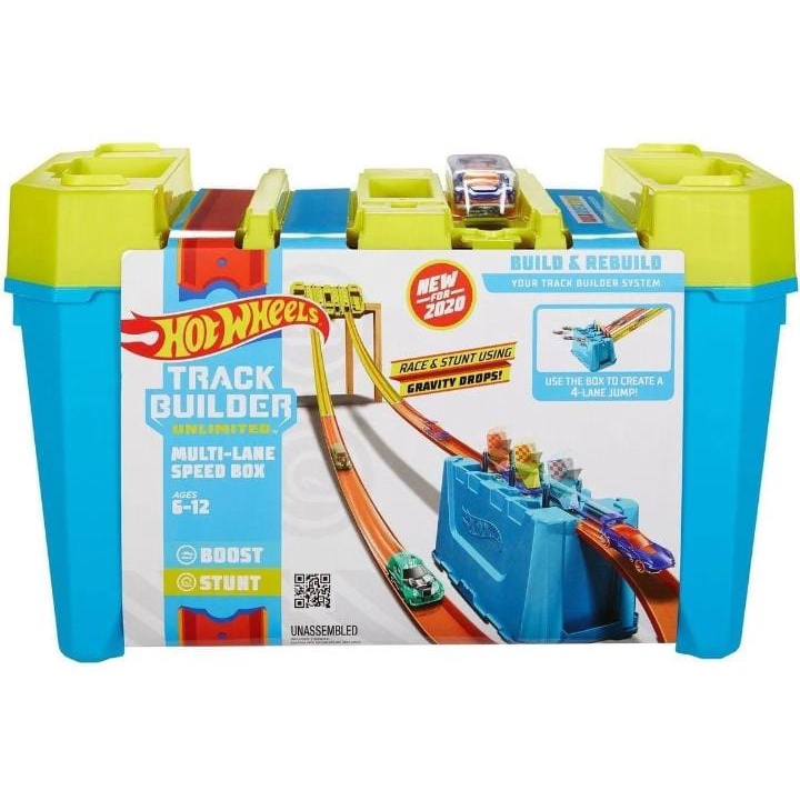 Pista Hot Wheels Kit Completo Track Builder Stunt Box Mattel- caixa de ...