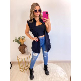 Colete Feminina Jeans Feminina 3RD SD2898