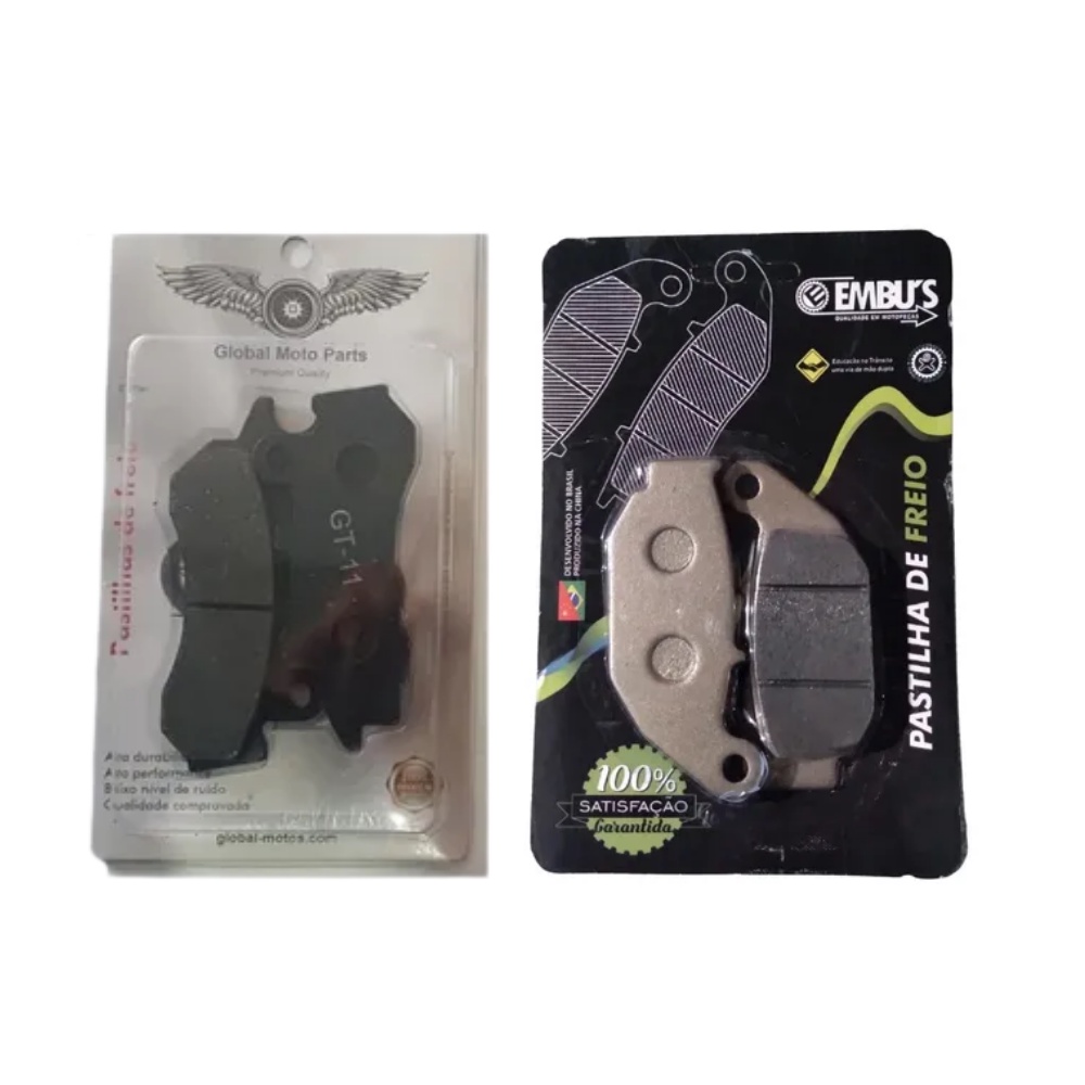 Kit Par Pastilha Freio Bros Nxr 160 Cbs Dianteira + Traseira 2016-2020