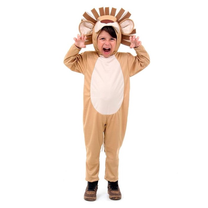 Fantasia Leão Infantil Safári Completa com Juba Animais Sulamericana em Oferta na Shopee