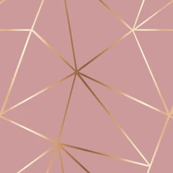 Papel de parede Geométrico Gold Carmim 2,50 mts