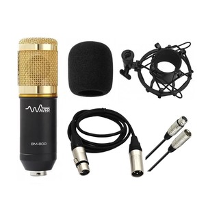 Microfone Bm-800 Condensador Xlr-Xlr P/ Mesa Interface Waver