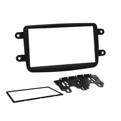 Moldura 2 Din Renault Kwid, Captur, Duster, Sandero, Logan - Preta
