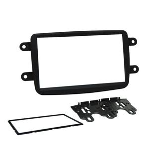 Moldura 2 Din Renault Kwid, Captur, Duster, Sandero, Logan - Preta em Oferta na Shopee