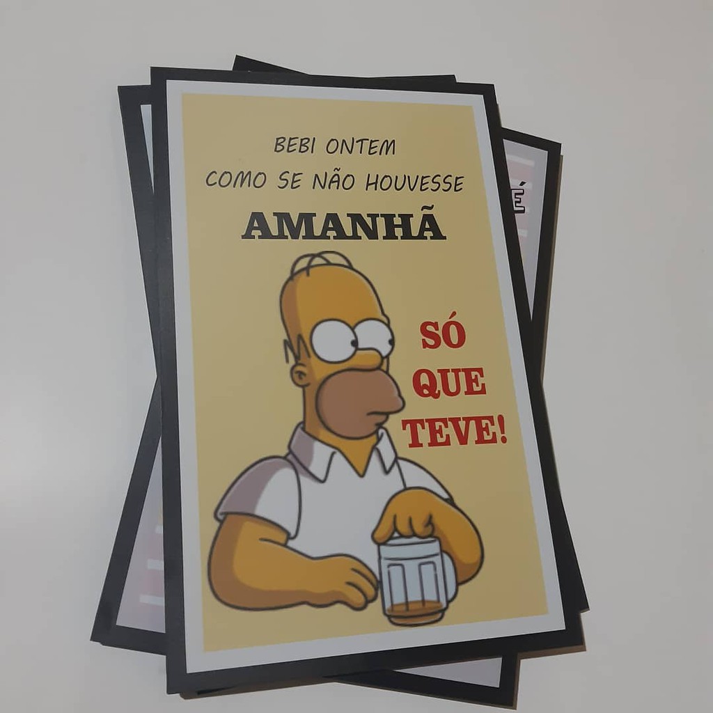 Quadro Decorativo Homer Simpson Ressaca