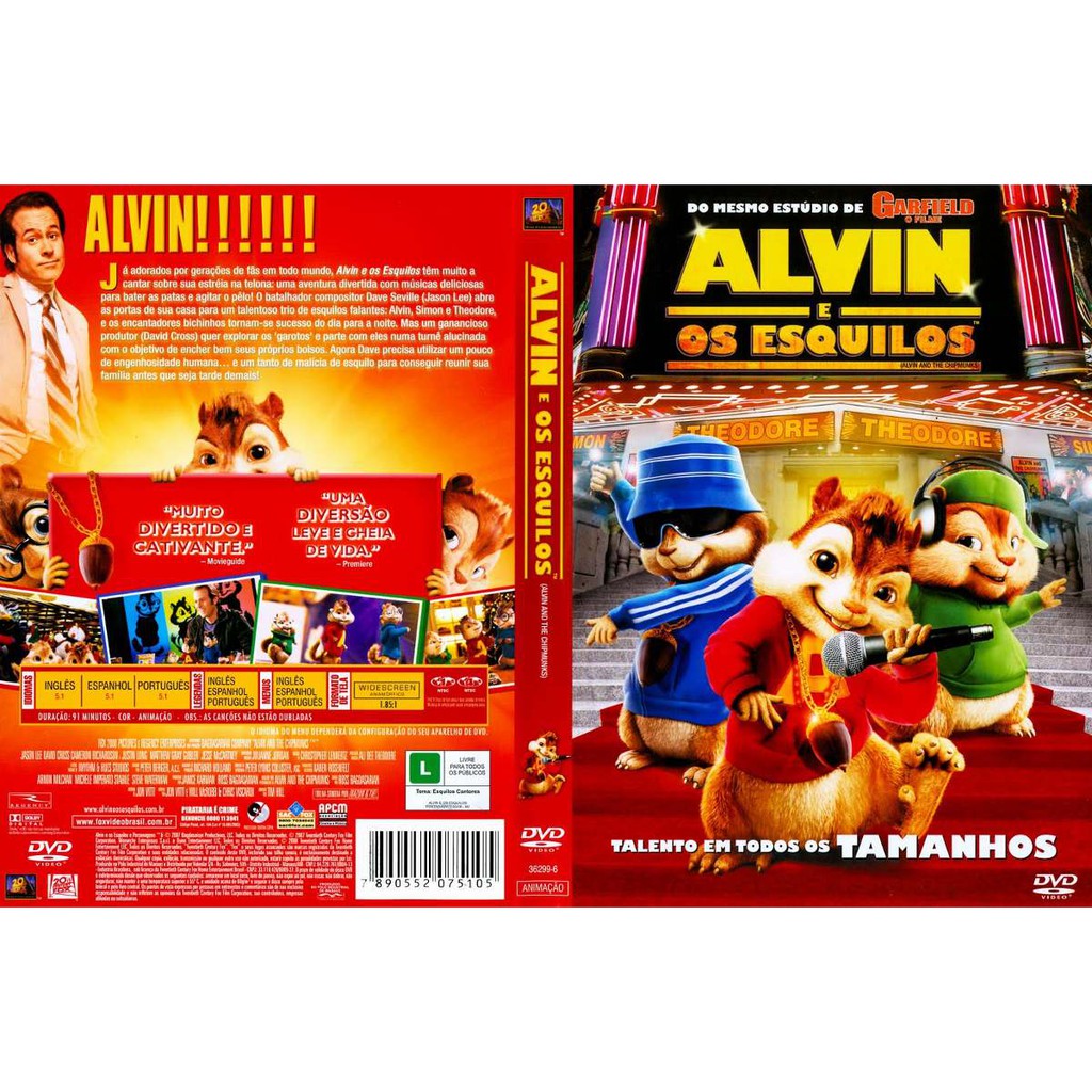 Dvd Alvin E Os Esquilos 2, Animação / Comédia, Original
