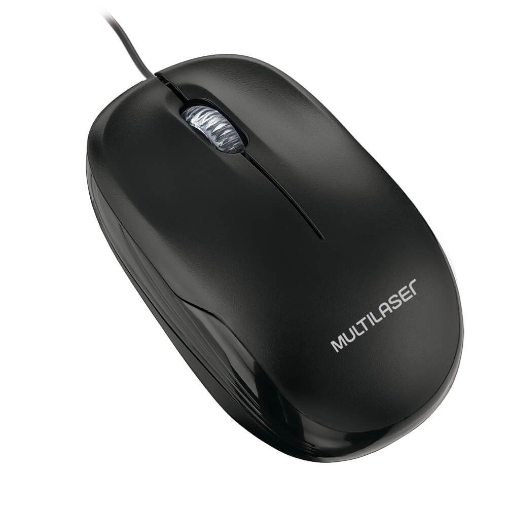 Mouse Multilaser Box Óptico Fio Plugplay Usb Preto Mo255