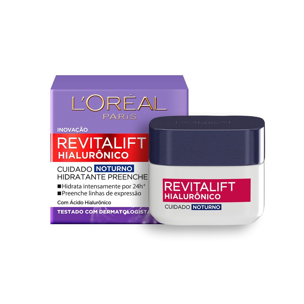 Revitalift Hialurônico Creme Facial Noturno Loréal Paris 49g - 1 Unidade