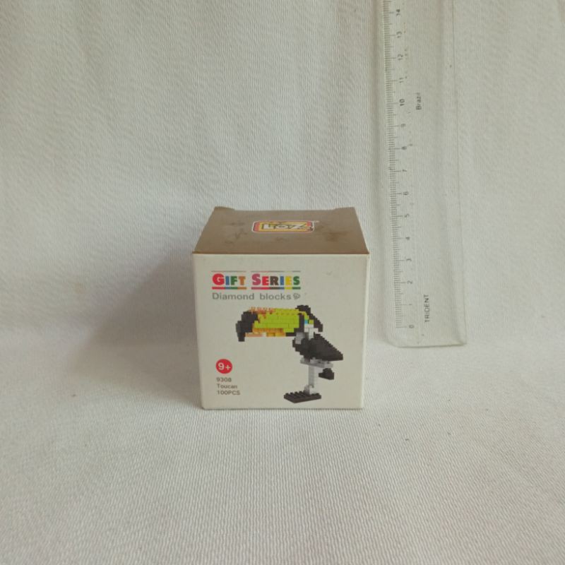 presente criativo mini blocos para montar tucano decora e diverte quebra cabeça puzzle