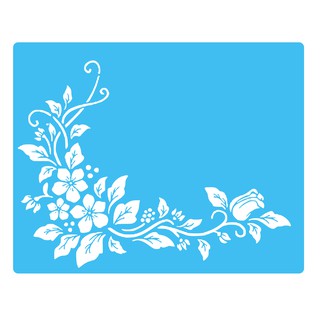 Stencil 1 Peça Flores Para Pintura - Molde Vazado - Estêncil - 20x25 Cm em Oferta na Shopee