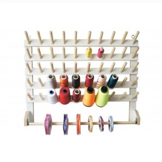 Porta Fio Madeira 50 Cones Carretel Linha Suporte Para Fitas e Rolos de Vies MDF em Oferta na Shopee