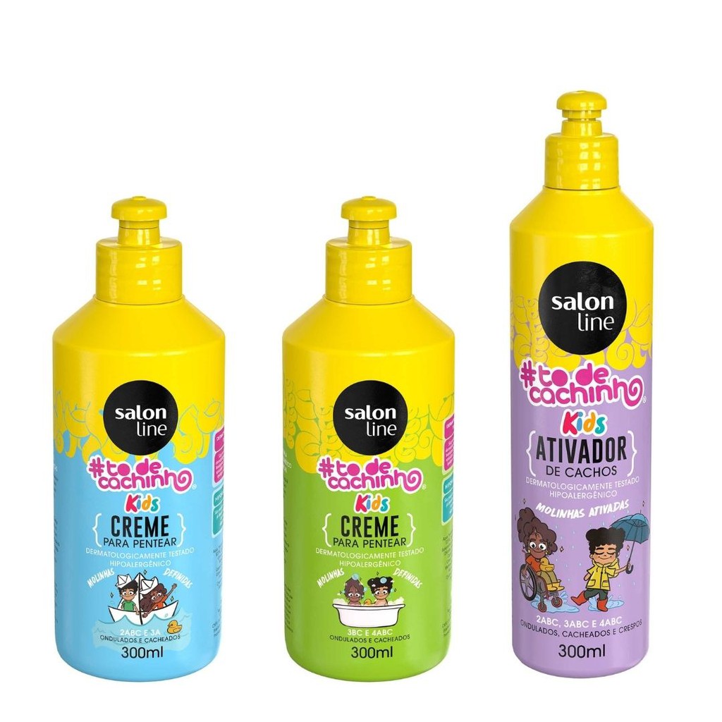 To De Cachinho Kids Salon Line Creme Para Pentear 300ml Ativador De Cachos 01 Unidade A Escolha Shopee Brasil
