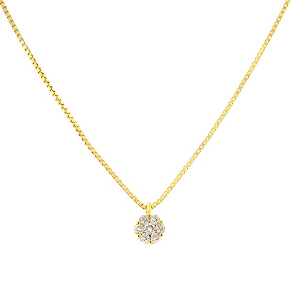 colar ponto de luz dourado com pedra de zirconia folheado a ouro 18k gargantilha banhada