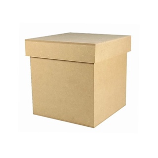 Caixa Quadrada Tampa Sapato 10x10x10 Mdf Madeira
