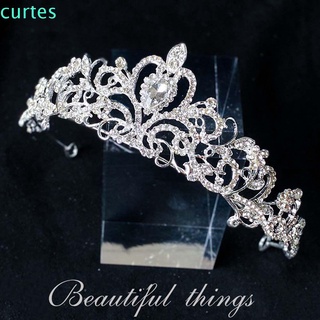 CURTES Noiva Coroa De Luxo Requintado Princesa Menina Rhinestone Headband Diamante Estilo Coreano Nupcial Headwear