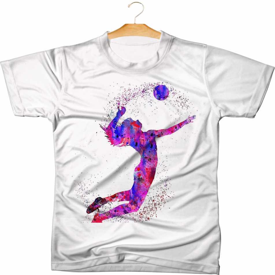 Camiseta Camisa Estampada Vôlei Ball Jogo Esporte - 011