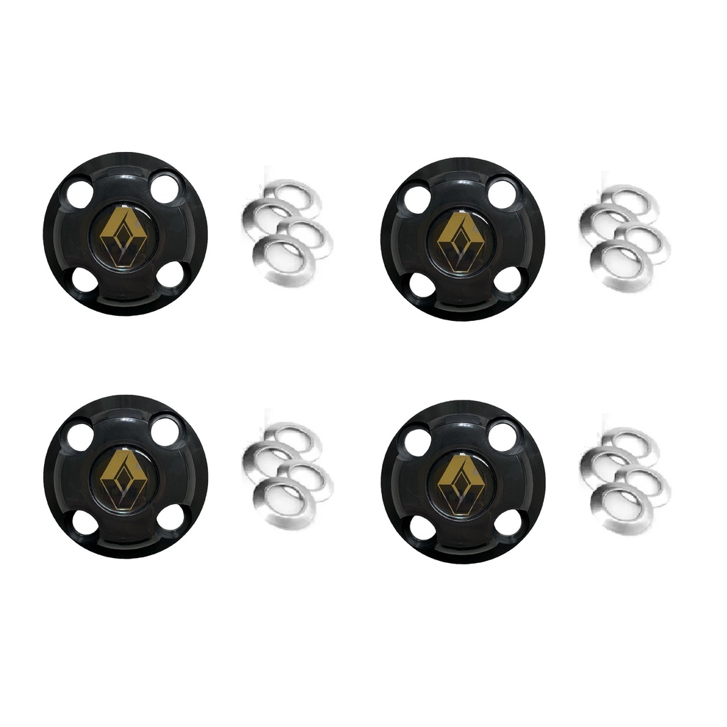 Jogo Calotinha Central Renault CLIO LOGAN SANDERO KANGOO MEGANE Roda De Ferro aro 13 14 15  4 Furos