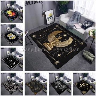 Sun Moon Satan Altar Witch Tapete de chão Quarto Cabeceira Tapete de bruxa Sala de estar Sofá Tapete de mesa de centro D