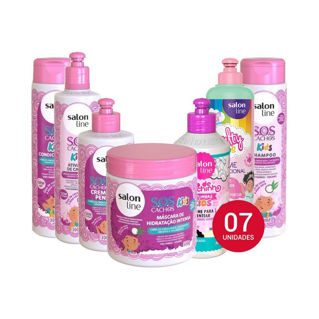 Salon Line Combo Kit Infantil Sos Cachos Kids To De Cachos Kids Multy Creme Liberado 07 Produtos Shopee Brasil