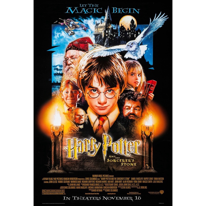 Poster Harry Potter e a Pedra Filosofal Tamanho Grande A3 Cartaz de Cinema - Quadro Harry Potter