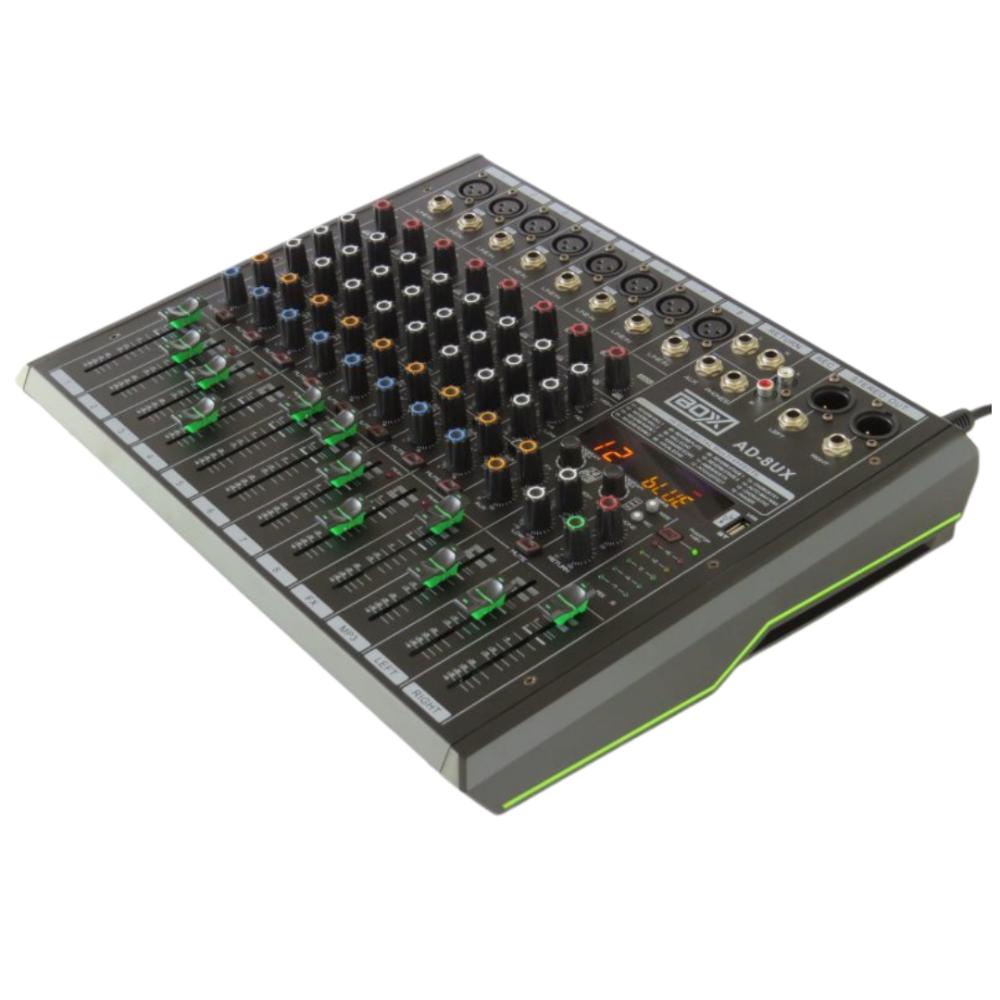 CONSOLE MESA DE SOM 8 CANAIS BLUETOOTH BOXX AD8 UX