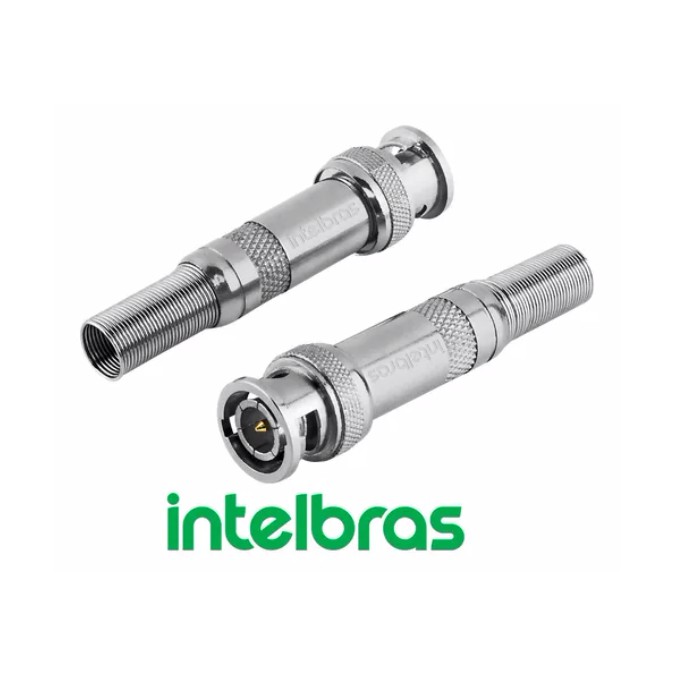 Conector Original Intelbras Bnc Mola Conex 1000 Cftv 10 Un