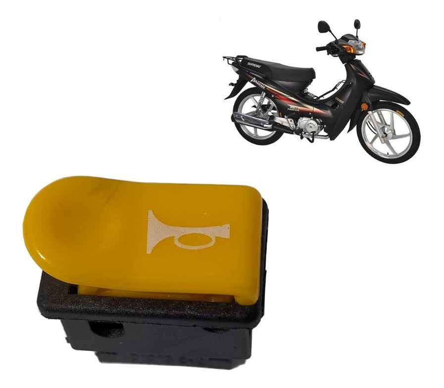 Botão Interruptor Buzina Phoenix Fenix Shineray Phoenix + Biz 100 Biz 125 2006 a 2012 Jet Wuyang