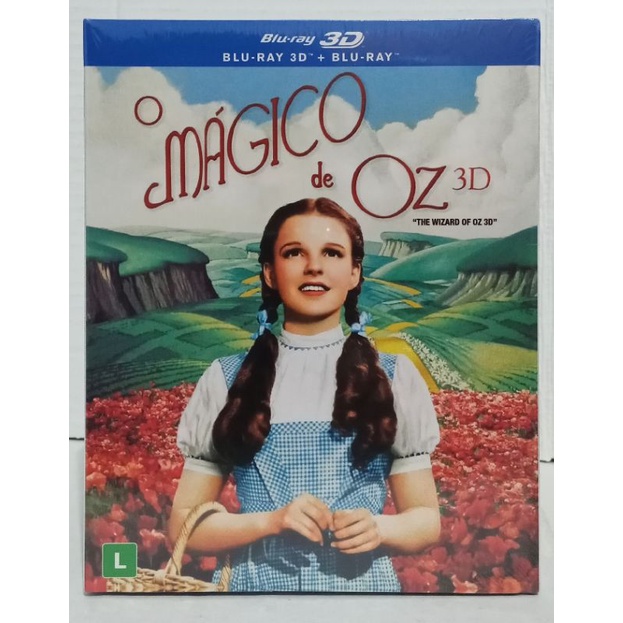 Blu-ray 3D + Blu-ray 2D O Mágico de Óz (2 Discos) (Novo/Lacrado/Original) Judy Garland