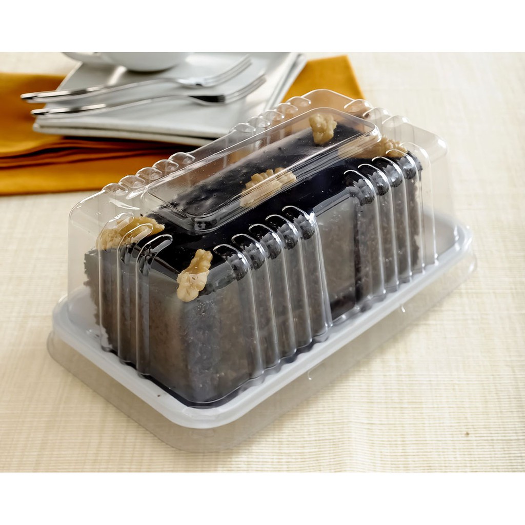 10 embalagem Mini Torta 300 gramas  / Bolo Fatia  rocambole - 0,30kg Ref.: G 62M (preta) (19x12,,2x8,5 cm alt)