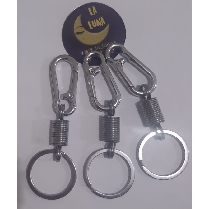 Mosquetão Fecho lagosta com Mola e Argola 30mm - 3 unidades