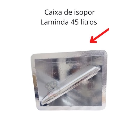 Caixa de isopor 45 litros metalizada