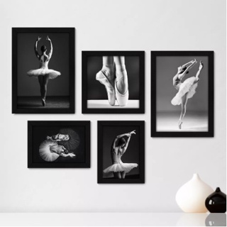 Quadros decorativos 5 peças mosaicos para sua sala ou quarto Ballet - Balé - Bailarinas Star = 150 em Oferta na Shopee