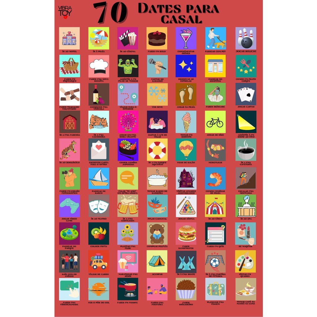 Pôster 70 Encontros para Casal (Raspadinha 60x45cm)