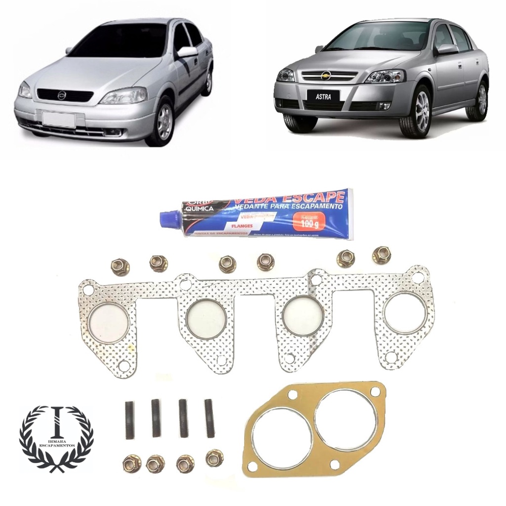( junta + Porcas + estojos + veda escape ) Vectra 2.0 e 2.2  8v  Astra 2.0 8v  Monza kadett ipanema blazer S-10  2.2 2.4