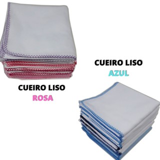 Cueiro Flanelado Liso Gigante Com Crochê 80 X 80cm em Oferta na Shopee
